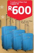 Travelluxe 3-Piece Teal Luggage Set