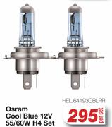 Osram Cool Blue 12V 55/60W H4 Set HEL.64193CBLPR-Per Set
