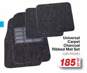 Universal Carpet Charcoal Ribbed Mat Set CAR.PROMO-Per Set