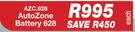 AutoZone Battery 628 AZC.628-Each