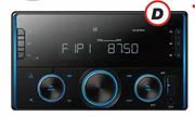 Reference Audio 2 Din MP3 Player FM USB SD Bluetooth + Aux REF.RABTR05