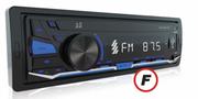Reference Audio Radio Unit MP3/FM/SD/BT/USB Remote REF.RABTR03