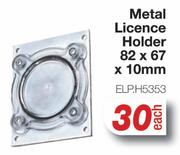 Metal Licence Holder 52 x 67 x 10mm ELP.H5353-Each