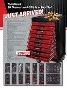 Tomi Hawk 10 Drawer & 850 Pce Tool Set FED.AKT47117-Per Set