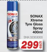 Sonax Xtreme Tyre Gloss Spray SNX.02353000-400ml Each