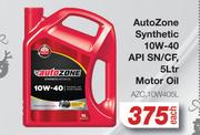 Auto Zone Synthetic 10W-40 API SN/CF Motor Oil AZC.10W405L-5L Each