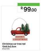 Christmas Car Tree Red 13x8.5X2.5cm