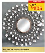 Mirror Metal Leoni Round Bronze Diameter 83cm