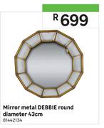 Mirror Metal Debbie Round Diameter 43cm