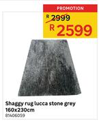 Shaggy Rug Lucca Stone Grey 160 x 230cm