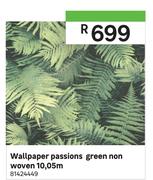 Wallpaper Passions Green Non Woven Vin 10,05cm