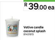 Votive Candle Coconut Splash-Each