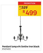 Pendant Lamp e14 5x14w Iron Black