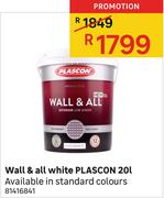Plascon Wall & All White-20L