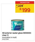 Woodoc Clear 1Ltr 50 Exterior Sealer Gloss