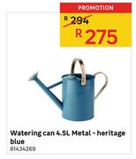 Watering Can 4.5Ltr Metal-Heritage Blue