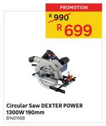Dexter Power 1300W 190mm Circular Saw