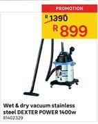 Dexter 1400W Wet & Dry Vacuum Stainless Steel Dexter Power