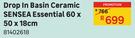 Drop In Basin Ceramic Sensea Essential 60 X 50 X 18cm