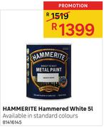 Hammerite Hammered White-5L
