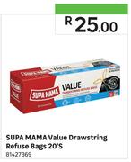 Supa Mama Value Drawstring Refuse Bags-20's