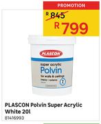 Plascon Polvin Super Acrylic White-20L