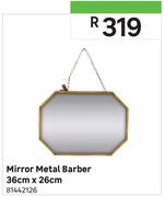 Mirror Metal Barber 36cmX26cm