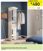 Wardrobe Kit Basic White H185 X W120 X D40cm