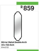 Mirror Metal Double Arch 33X122.5cm