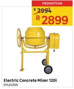 Electric 120Ltr Concrete Mixer