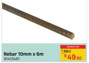 Rebar 10mm X 6m