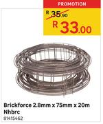 Brickforce 2.8mm X 75mm X20m Nhbrc