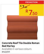 Concrete Roof Tile Double Roman Red Marley