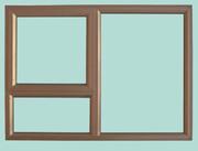 Window Aluminium Top Hung PT69 1 Vent Bronze W590 x H890mm