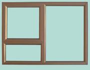 Window Aluminium Top Hung PTT1512 2 1 Vents Bronze W1490 x H1190mm