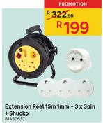Extension Reel 15m 1mm + 3x3 Pin + Shucko