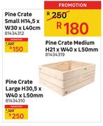 Pine Crate Small H14.5 x W30 x L40cm