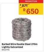 Barbed Wire Doble Steel 270mm Lightly Galvanized