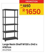 Large Resin Shelf W120 x D40 x H187cm