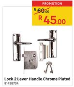 Lock 2 Lever Handle Chrome Plated