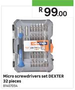 Dexter Micro Screwdrivers Set Dexter 32 Pieces