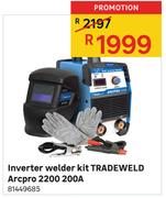 Inverter Welder Kit Tradeweld Arcpro 2200 200A