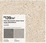 Floor Tile Ceramic Caesar Stone Taupe-500 x 500mm Per Sqm