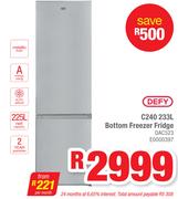 Defy C240 233L Bottom Freezer Fridge DAC523