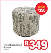 Trilogy Script Round Ottoman-F0000277