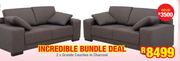 Grafton Everest 2xGrande Couches In Charcoal