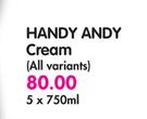 Handy Andy Cream(All Variants)-5x750ml