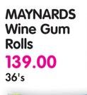 Maynards Wine Gum Rolls-36's
