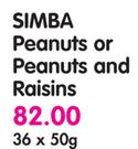 Simba Peanuts Or Peanuts And Raisins-36 x 50g