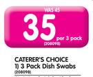 Caterer's Choice 3 Pack Dish Swabs